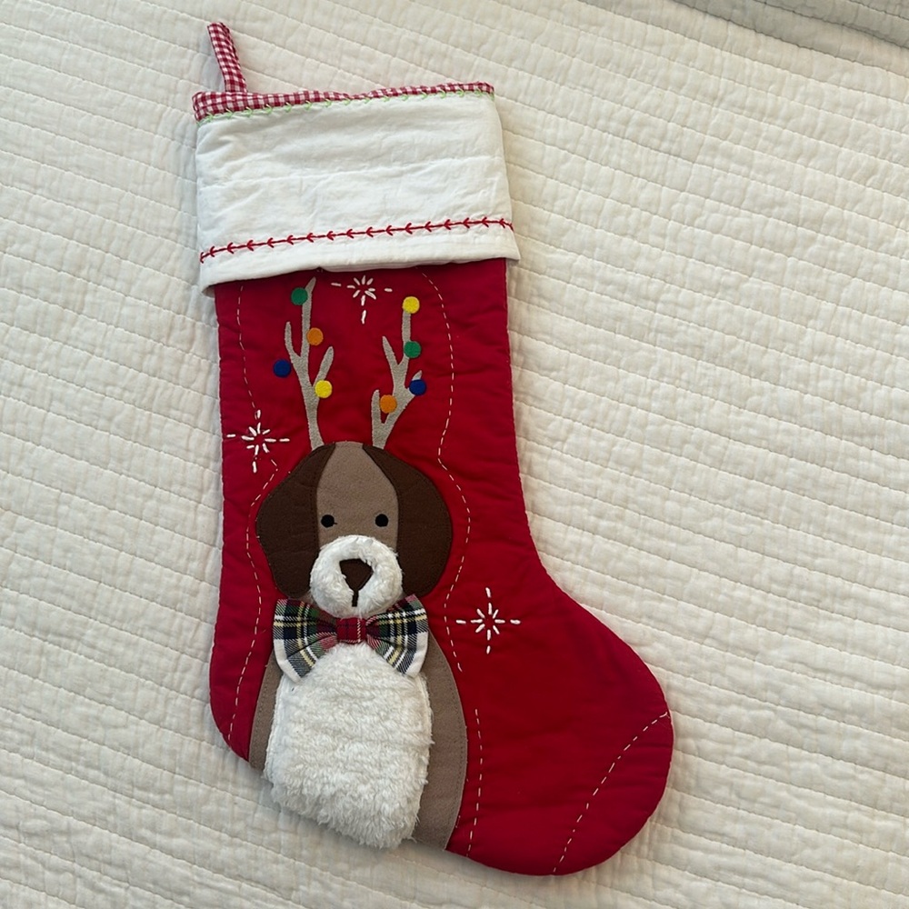 Pottery barn kids Christmas Stocking dog